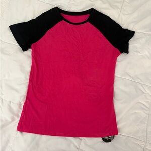 Abardsion Pink and Black Raglan T-Shirt